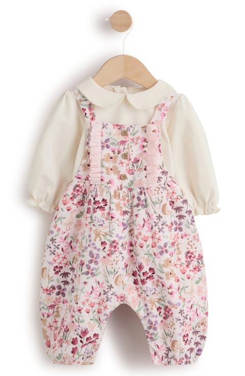 Kids' Floral Corduroy Dungarees & Bodysuit Set
