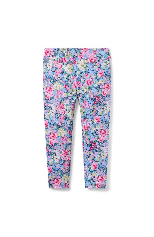 Janie And Jack Floral Ponte Pant In Multi