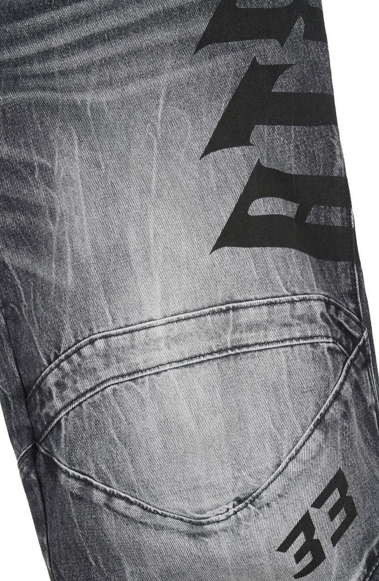 RtA Alwin Tapered Straight Leg Moto Jeans, Alternate, color, Ash Faded