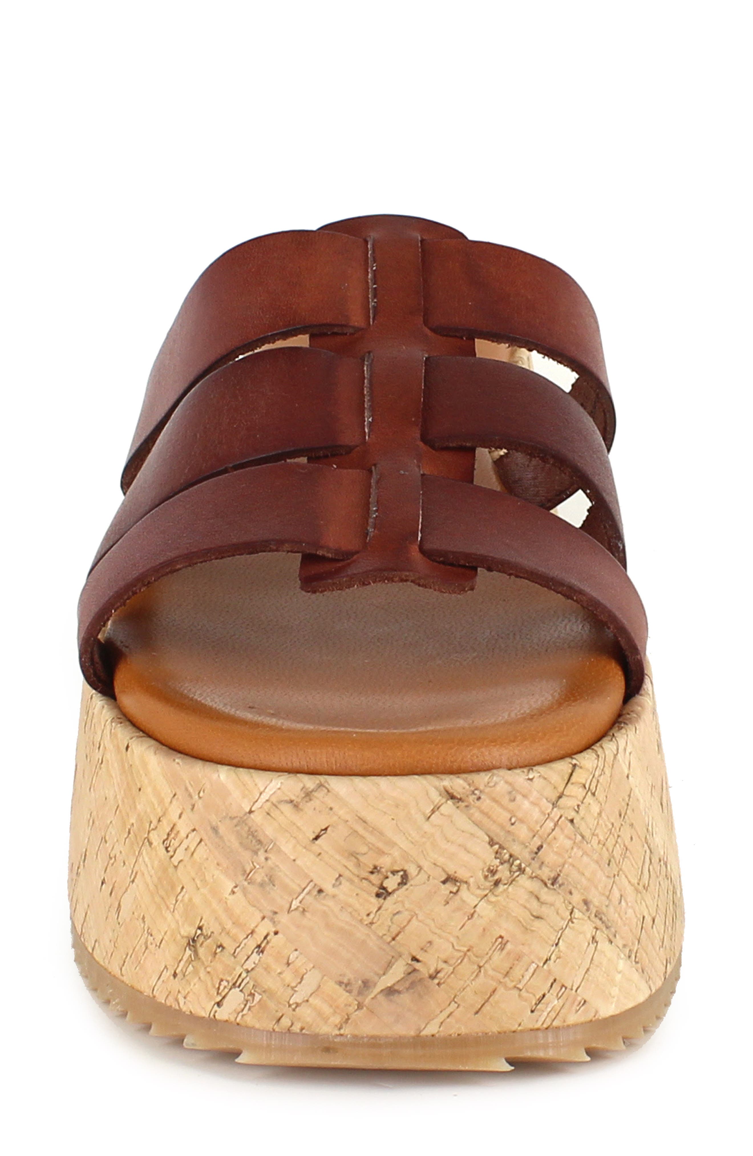 Candie's Kalma Platform Slide Sandal, Alternate, color, Tan