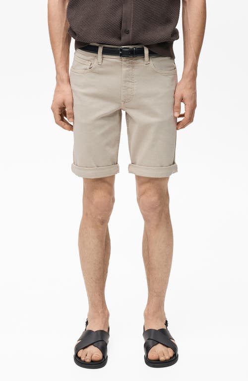 Mango Men's Slim-fit Denim 11.5" Bermuda Shorts In Neutral