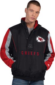 STARTER Men's Starter  Black Kansas City Chiefs Thursday Night Gridiron Half-Zip Jacket
