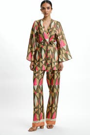 DIARRABLU Leer Palazzo Pants in Caru Olive