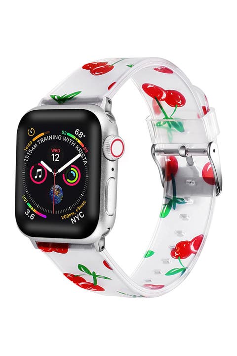 Cherries Silicone Fruit Accented 42mm Apple Watch 1/2/3/4 Band