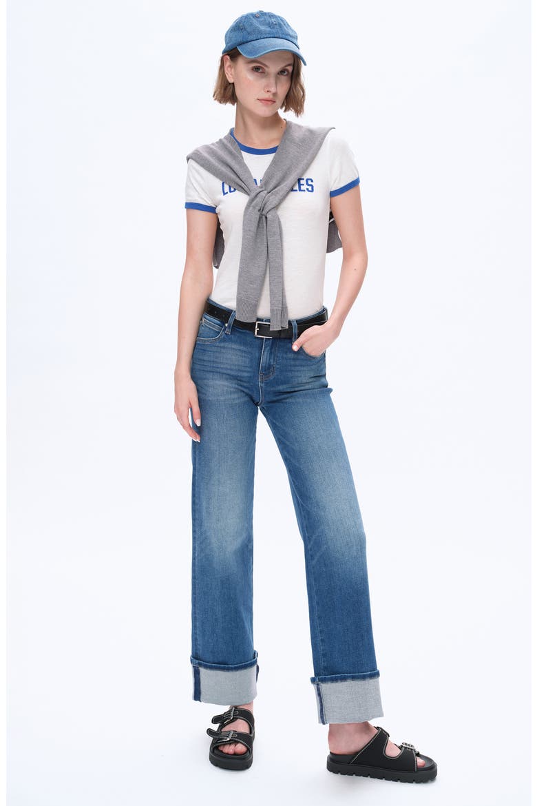 Straight Leg Jeans, Alternate, color, MEDIUM BLUE