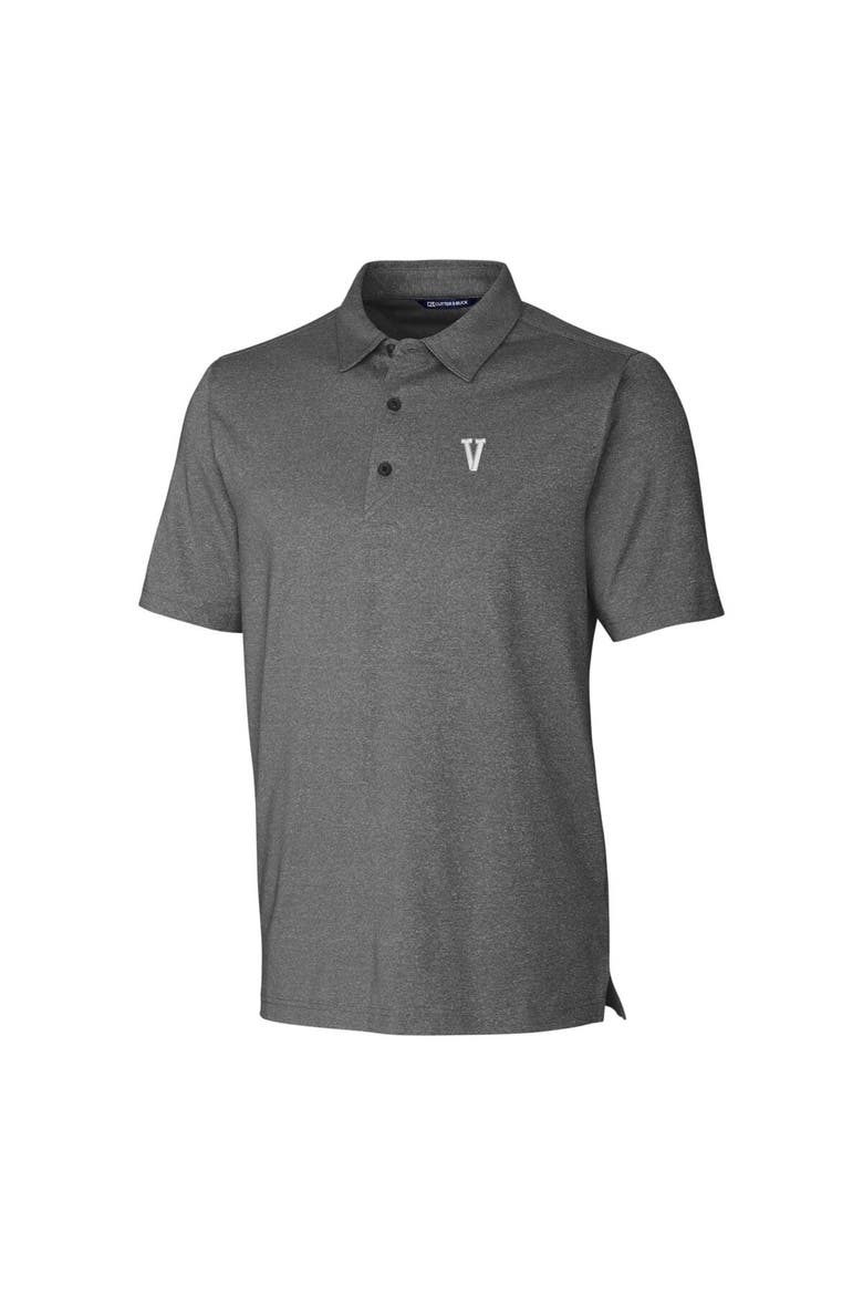 Men's Cutter & Buck Heather Charcoal Villanova Wildcats Forge Stretch Polo, Alternate, color, Heather Charcoal