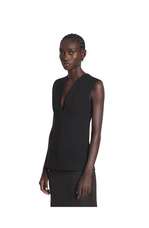Lanvin Jersey Top With A Plunging Neckline