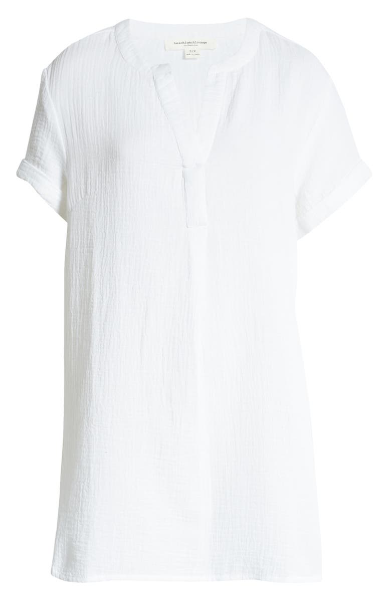 beachlunchlounge Marley Tonal Check Cotton Shift Dress, Alternate, color, 