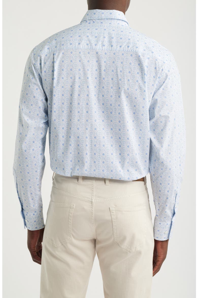 Sarasota Stretch Island Medallion IslandZone® Button-Up Shirt, Alternate, color, BLUE LAPIS