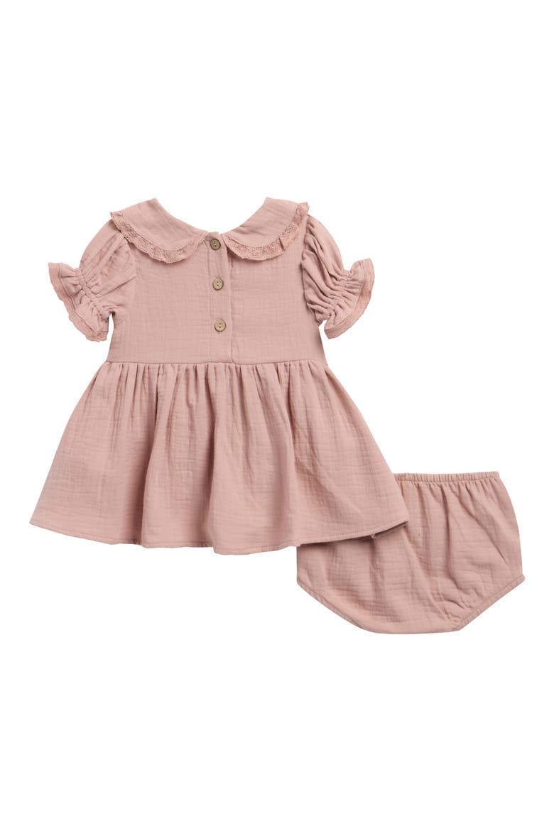 Kids' Marisol Lace Trim Dress & Bloomers Set, Alternate, color, MAUVE