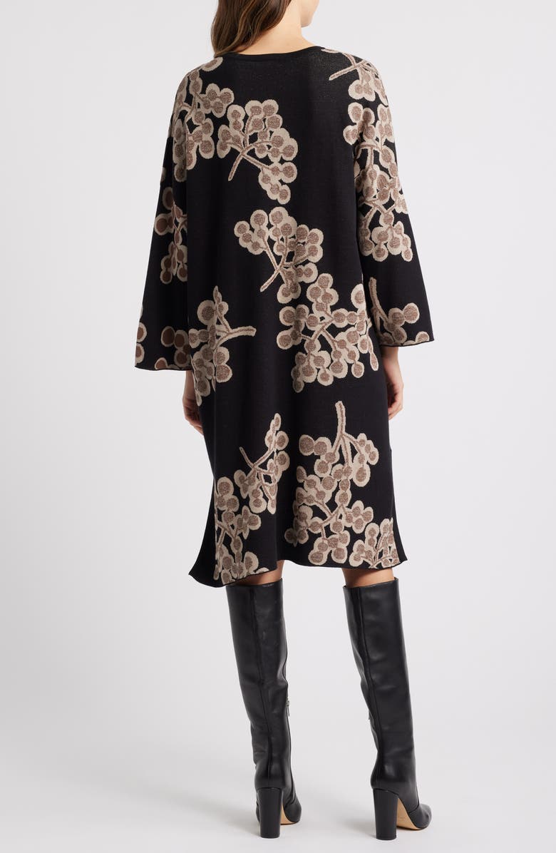 Masai Copenhagen Nuska Metallic Floral Jacquard Shift Dress, Alternate, color, 