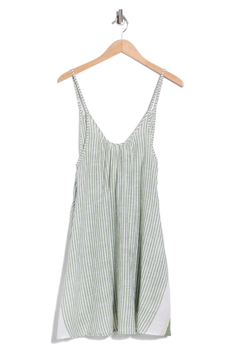 Striped Cover-Up Dress, Alternate, color, GREEN STRIPE