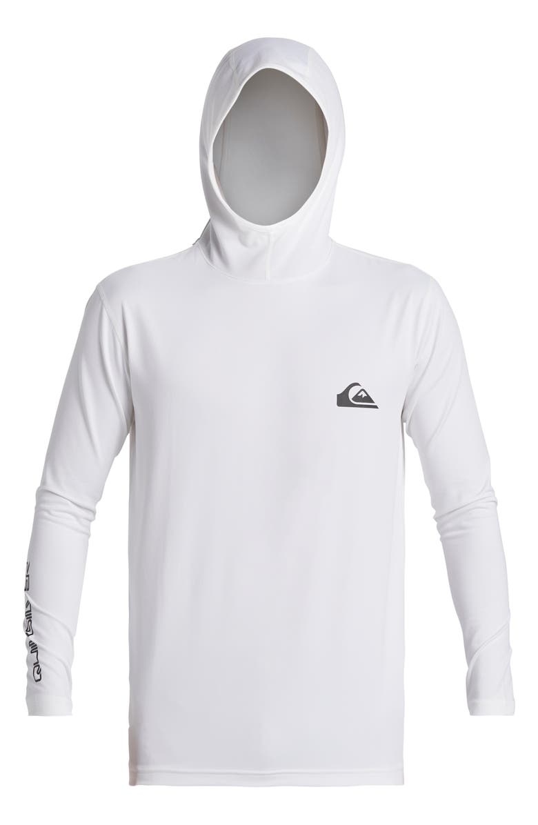 Quiksilver Everyday Surf Long Sleeve Hooded Rashguard, Alternate, color, White