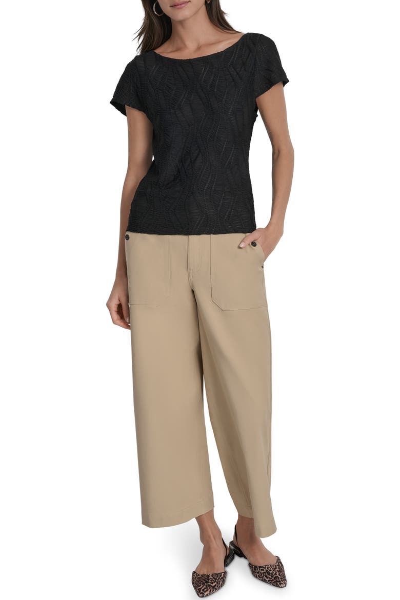 Texture Knit Top, Alternate, color, BLACK