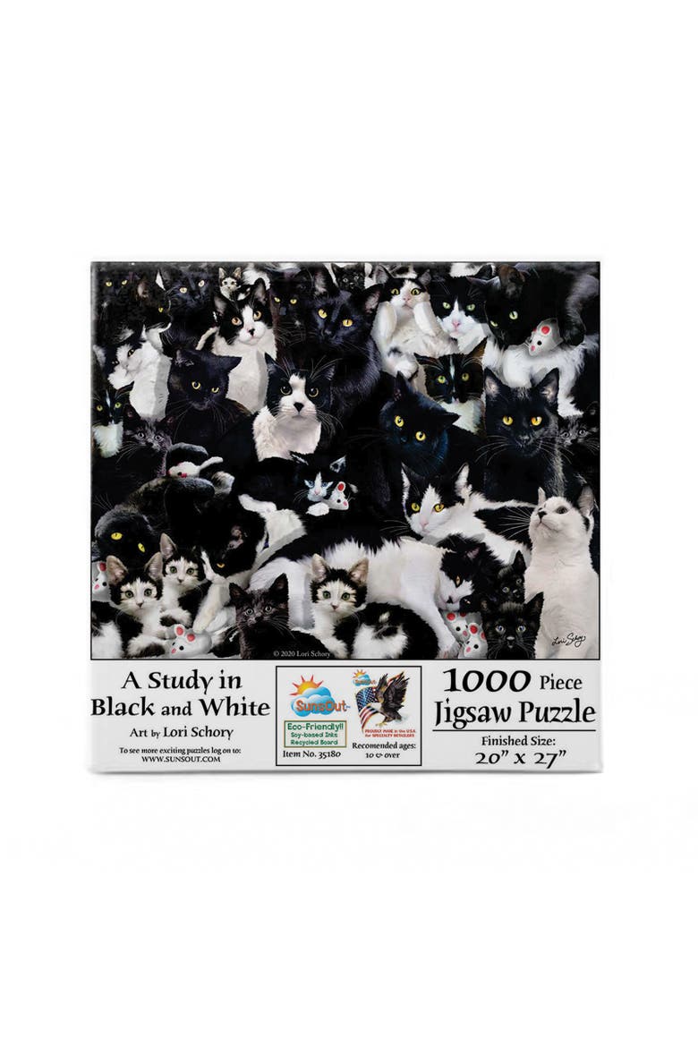 Study in Black and White 1000 piece Jigsaw Puzzle for Adults, Alternate, color, Multicolor