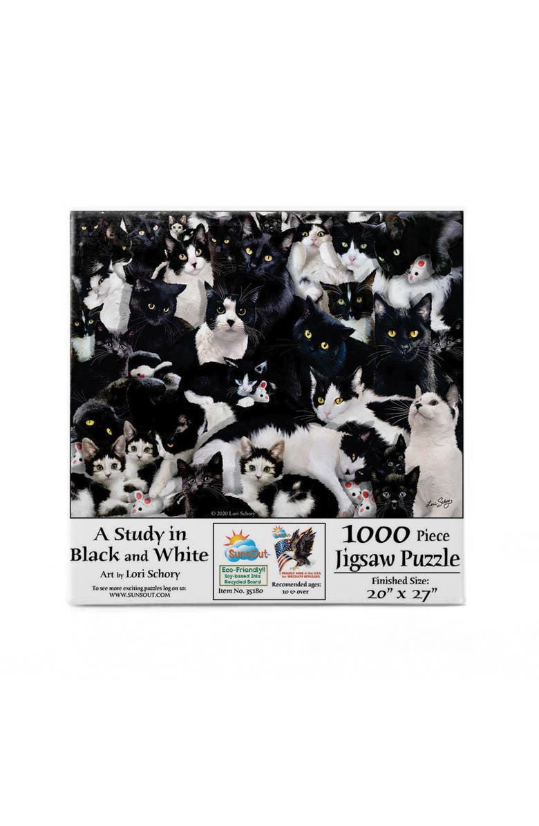 Sunsout Study in Black and White 1000 piece Jigsaw Puzzle for Adults, Alternate, color, Multicolor