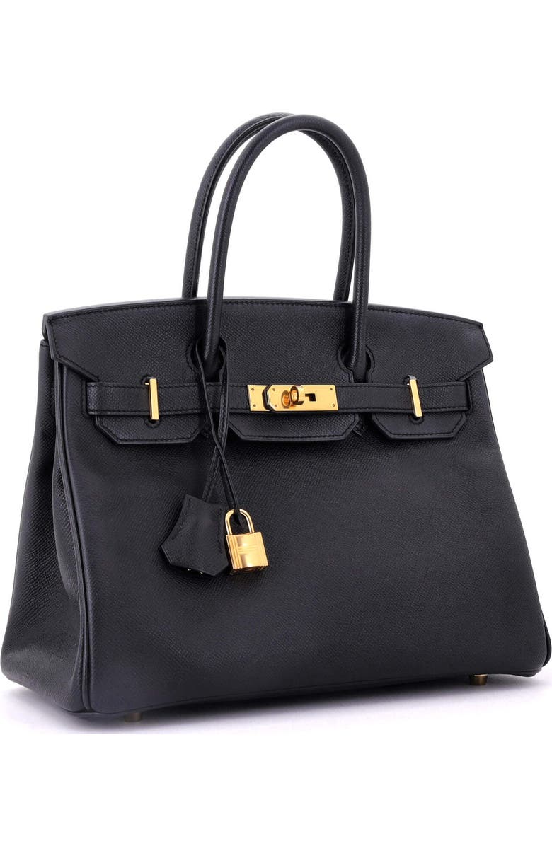 Pre-Owned Hermes Birkin Handbag Black Epsom with Gold Hardware 30, Alternate, color, Noir