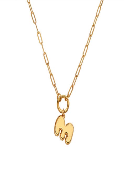 Bubble Up Initial Necklace- Gold Vermeil