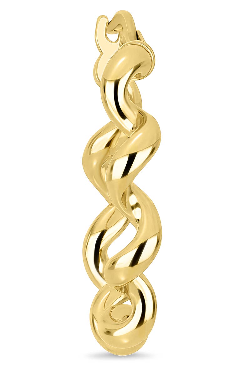 14k Gold Coiled Hoop Earrings, Alternate, color, 14K YELLOW GOLD