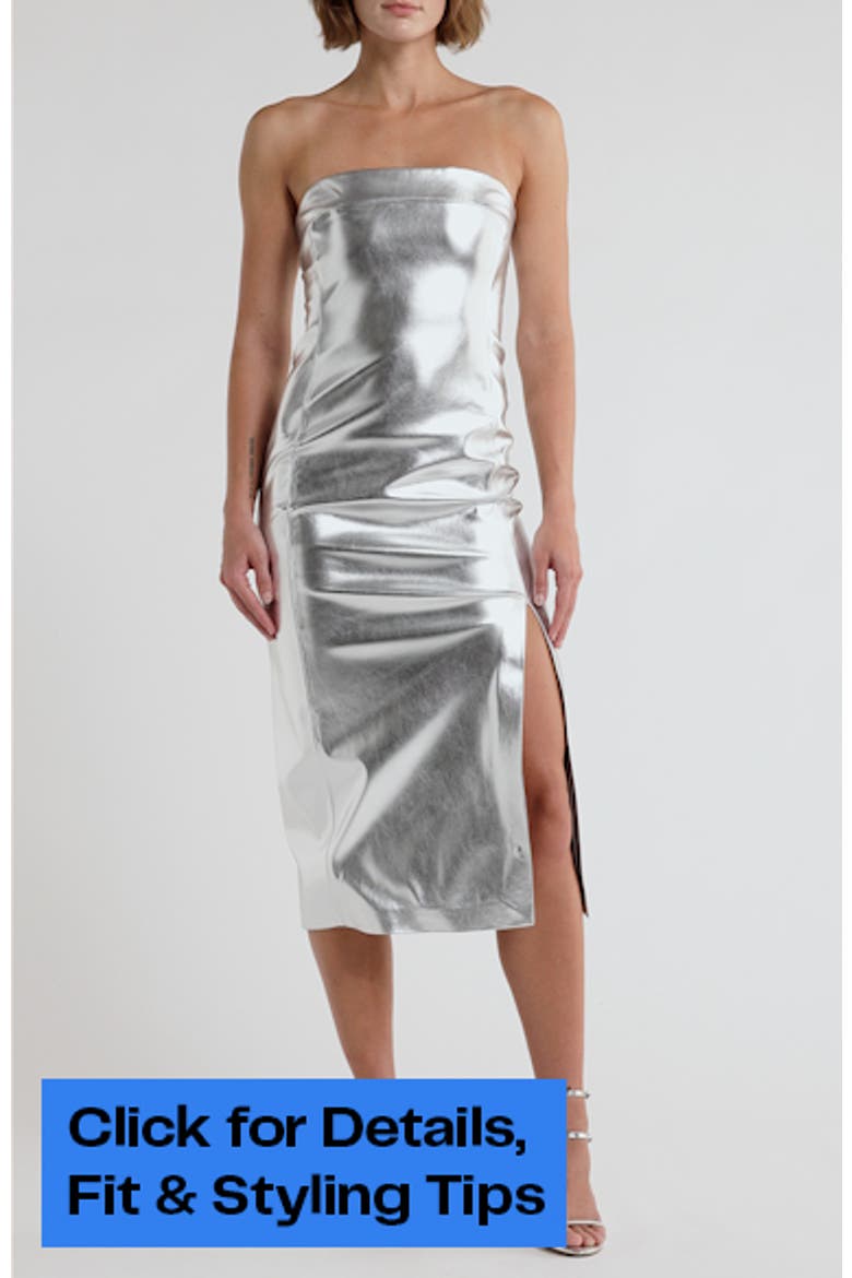 Kelly Metallic Faux Leather Skirt video