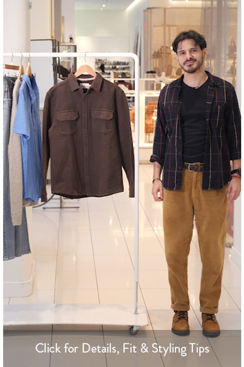 Heavyweight Cotton Flannel Button-Up Overshirt video