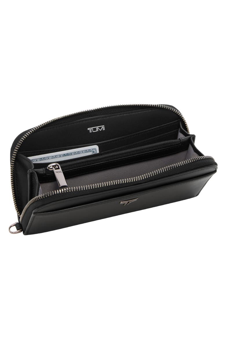 Belden Zip-Around Continental Wallet, Alternate, color, BLACK/ GUNMETAL