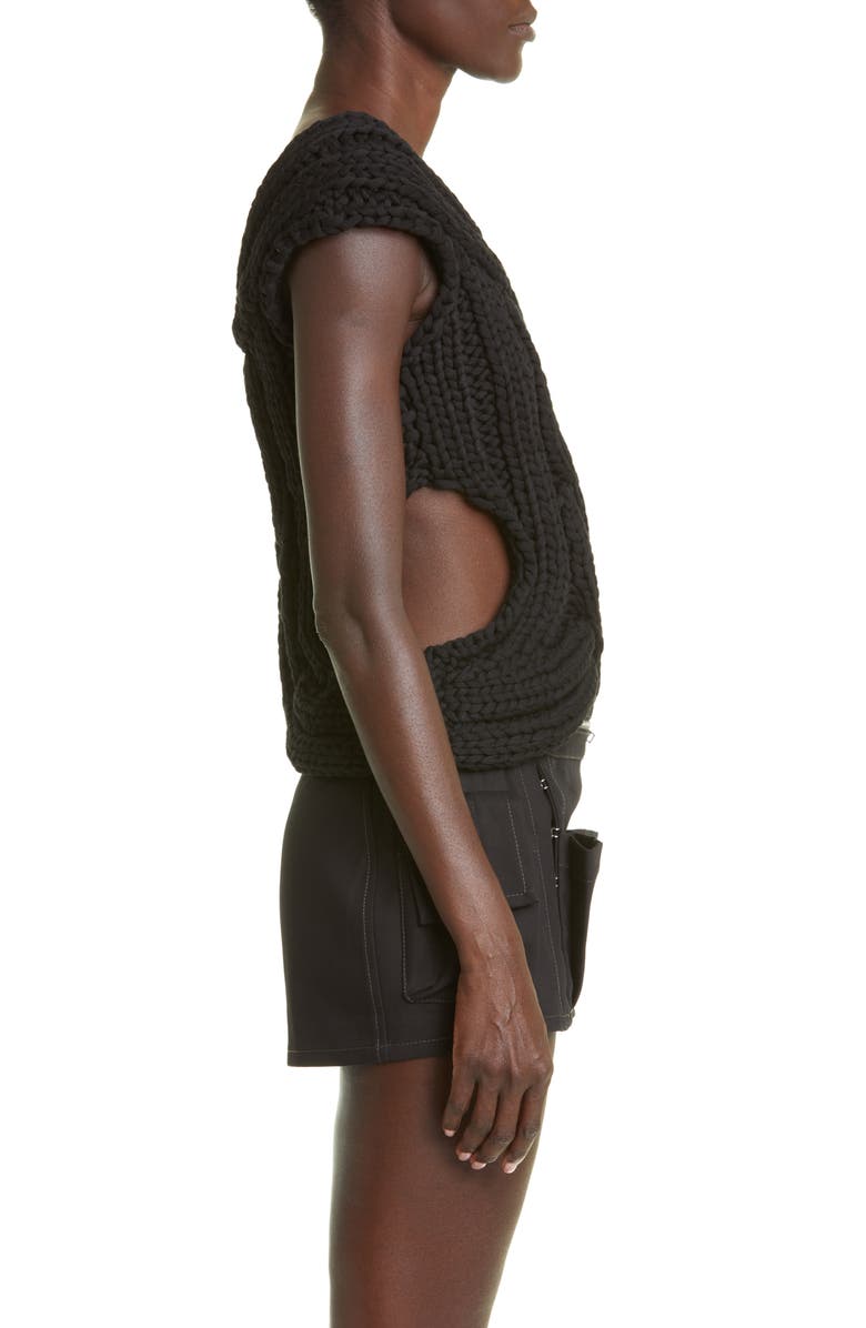Dion Lee Cutout Cable Knit Sweater, Alternate, color, 