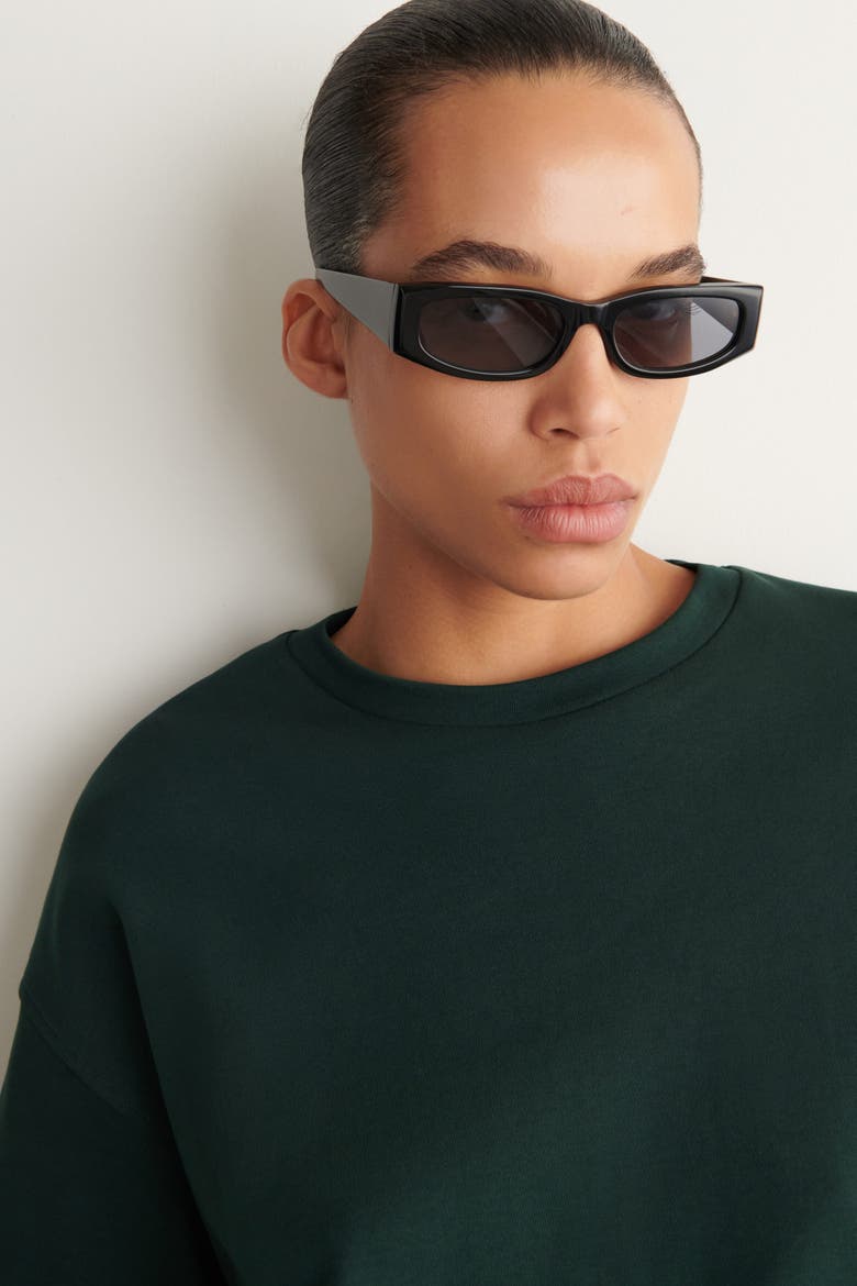 Oversized Boxy Cotton T-Shirt, Alternate, color, DARK GREEN