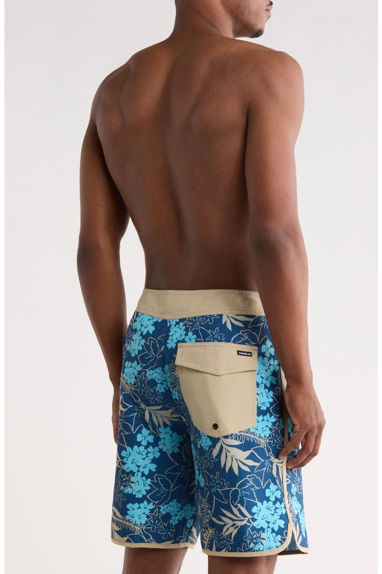 Jetty Bloom 19 Board Shorts, Alternate, color, DARK DENIM