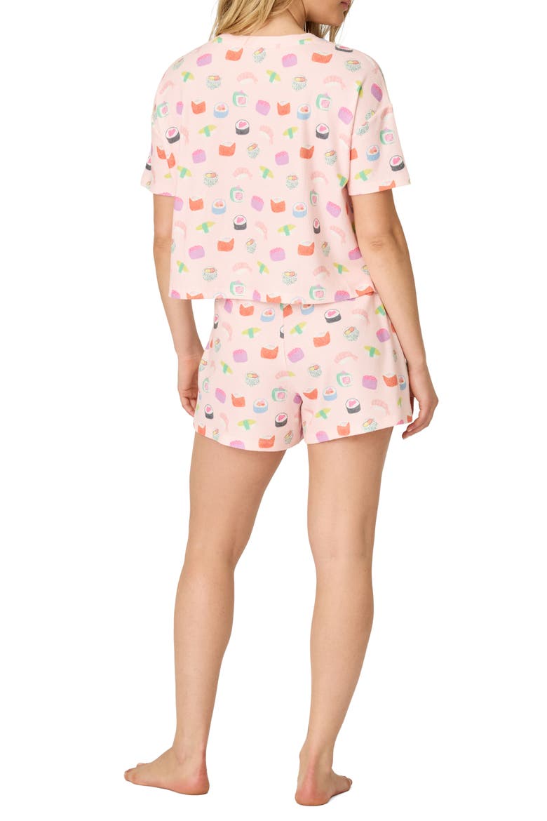 Breakfast Print Pajama Set, Alternate, color, ROSEWATER