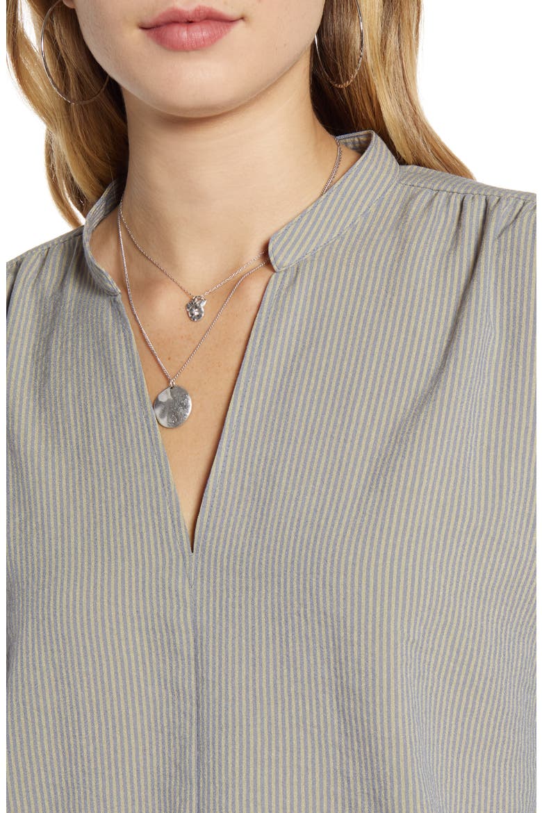 Stripe Top, Alternate, color, BLUE- GREEN COMO STRIPE