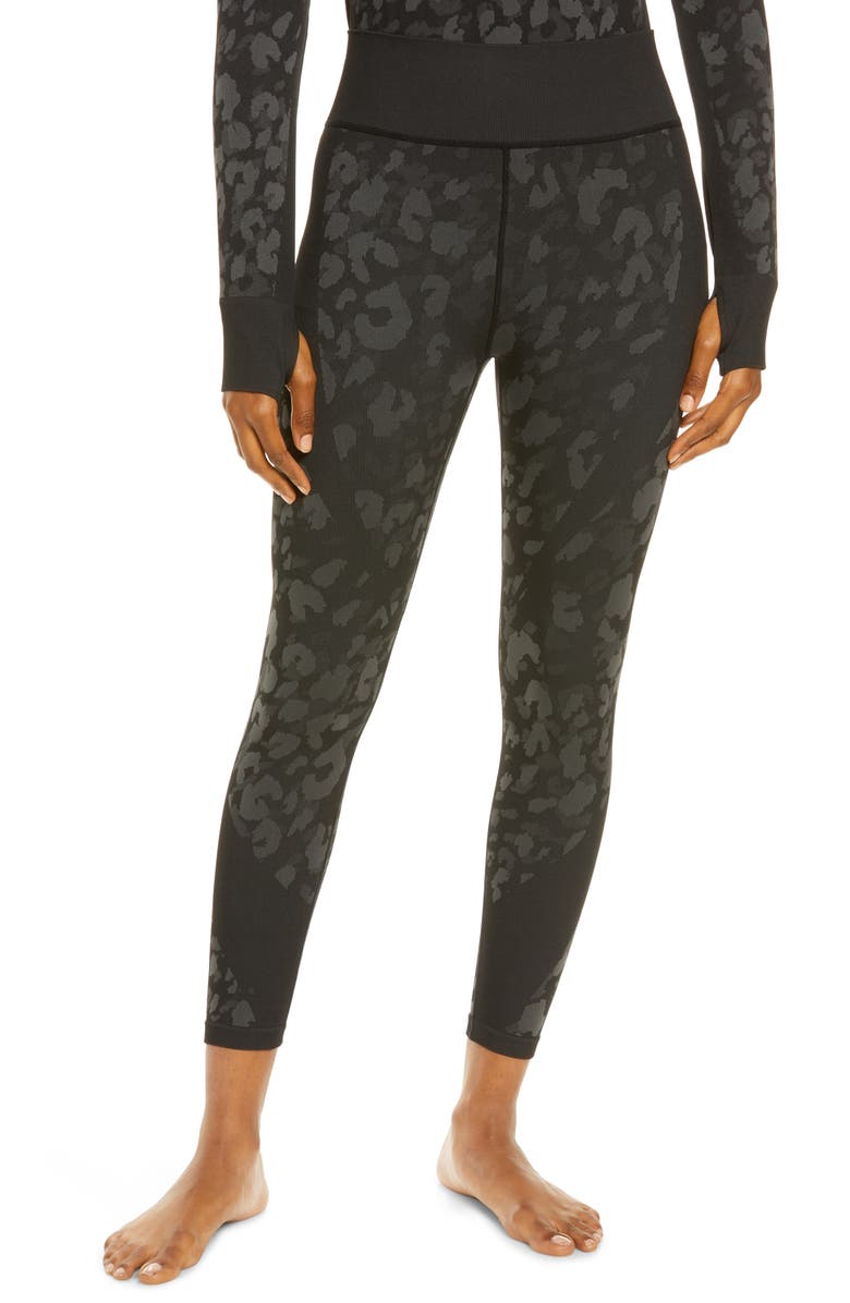 Zella Cozy Patterned Baselayer Leggings, Main, color, 