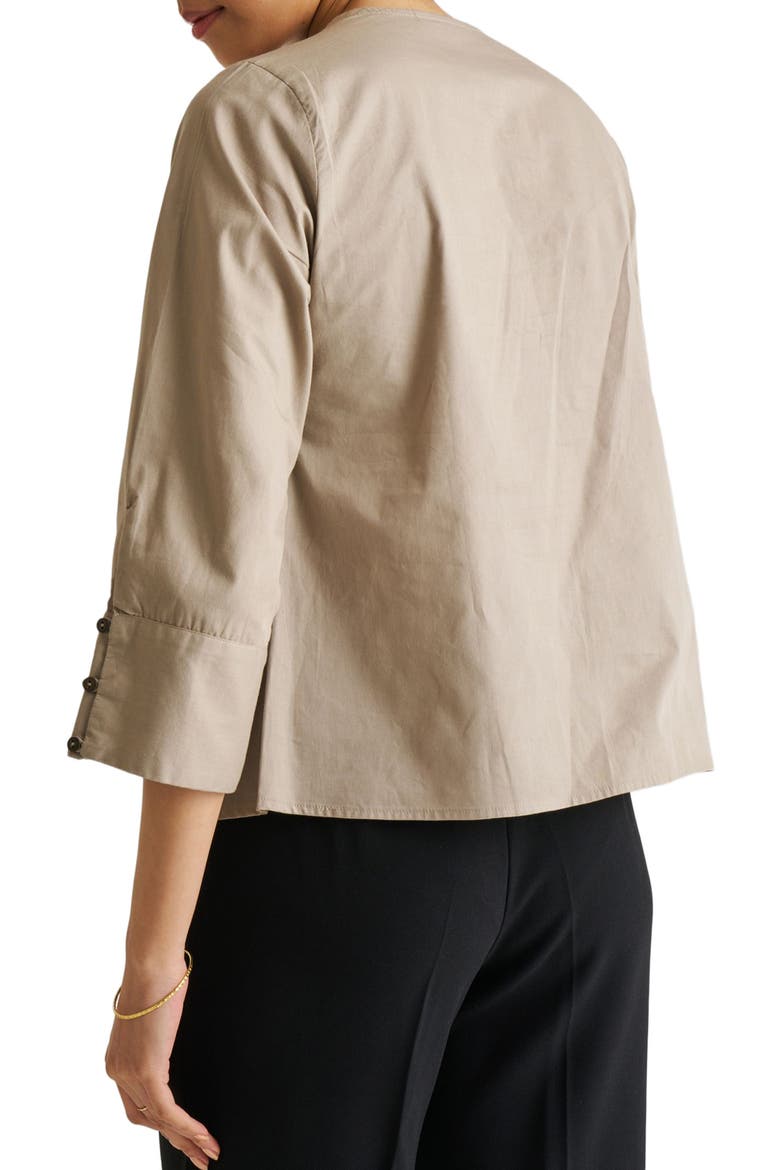 Front Twist Top, Alternate, color, Poplin Ecru
