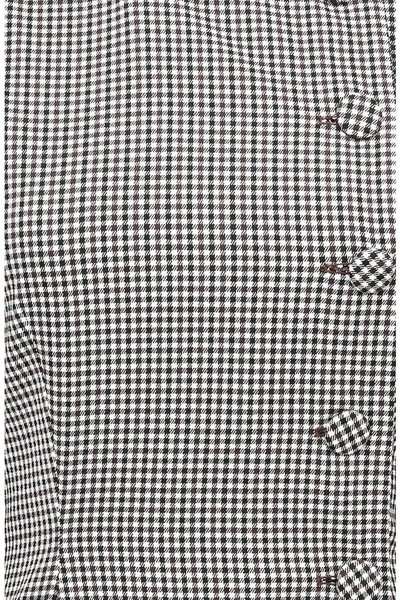 Leoni Houndstooth Long Sleeve Minidress, Alternate, color, BROWN AND BLACK CHECK