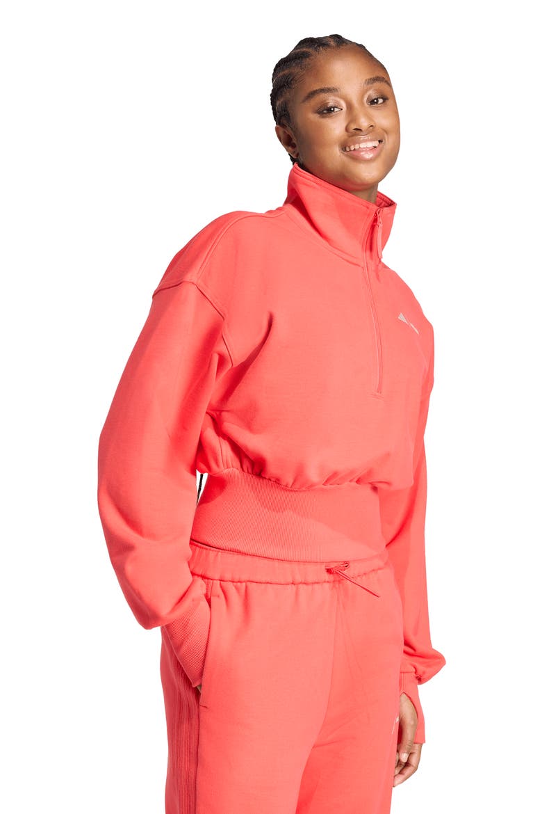 Quarter Zip Tracksuit Top, Alternate, color, SEMI LUCID RED/