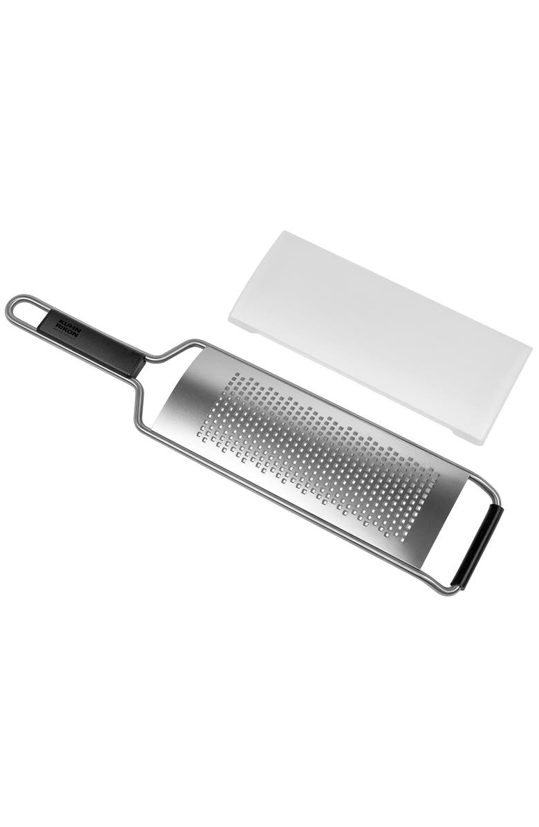 Kuhn Rikon Essential Fine Grater with Ultra-Sharp Stainless Steel Blade for Cheese, Citrus Zest, & Spices, Main, color, Silver