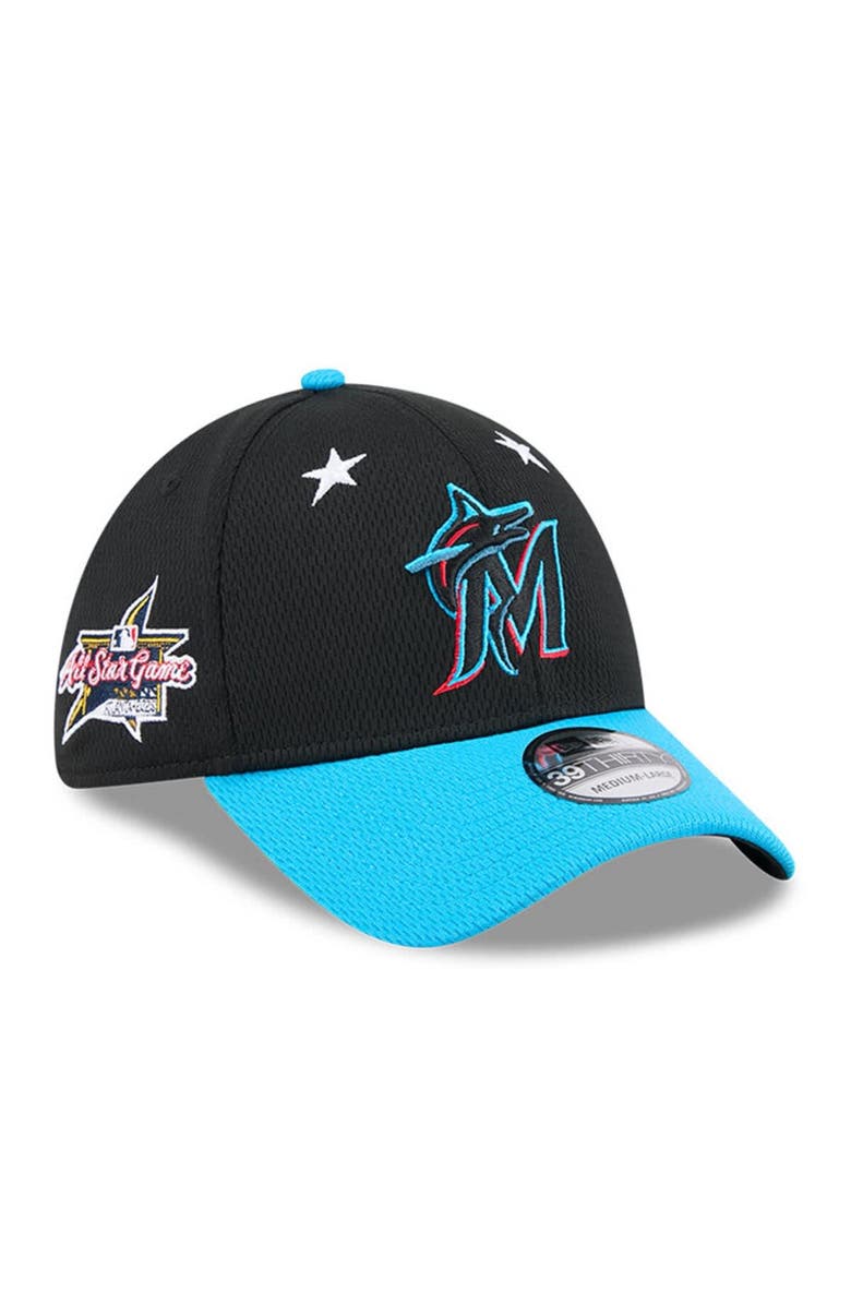 New Era Men's New Era Black/Blue  Miami Marlins 2025 MLB All-Star Game 39THIRTY Flex Hat, Main, color, Black