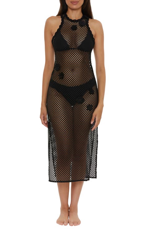Castaway Island Sheer Mesh Cover-Up Dress