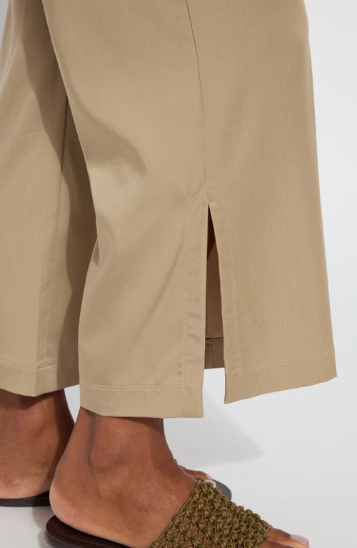 Lyssé Zena Drawstring Ankle Wide Leg In Sandstone In Sandstone