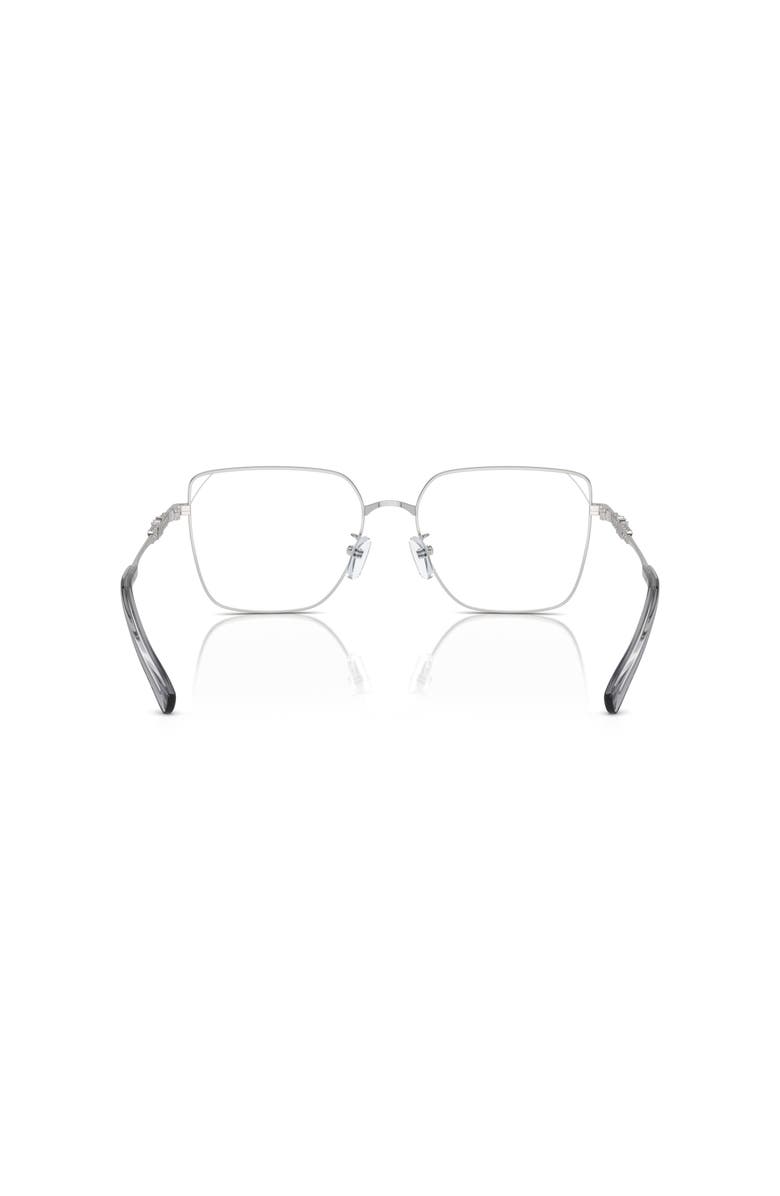 Michael Kors 56mm Rectangle optical glasses, Alternate, color, Silver