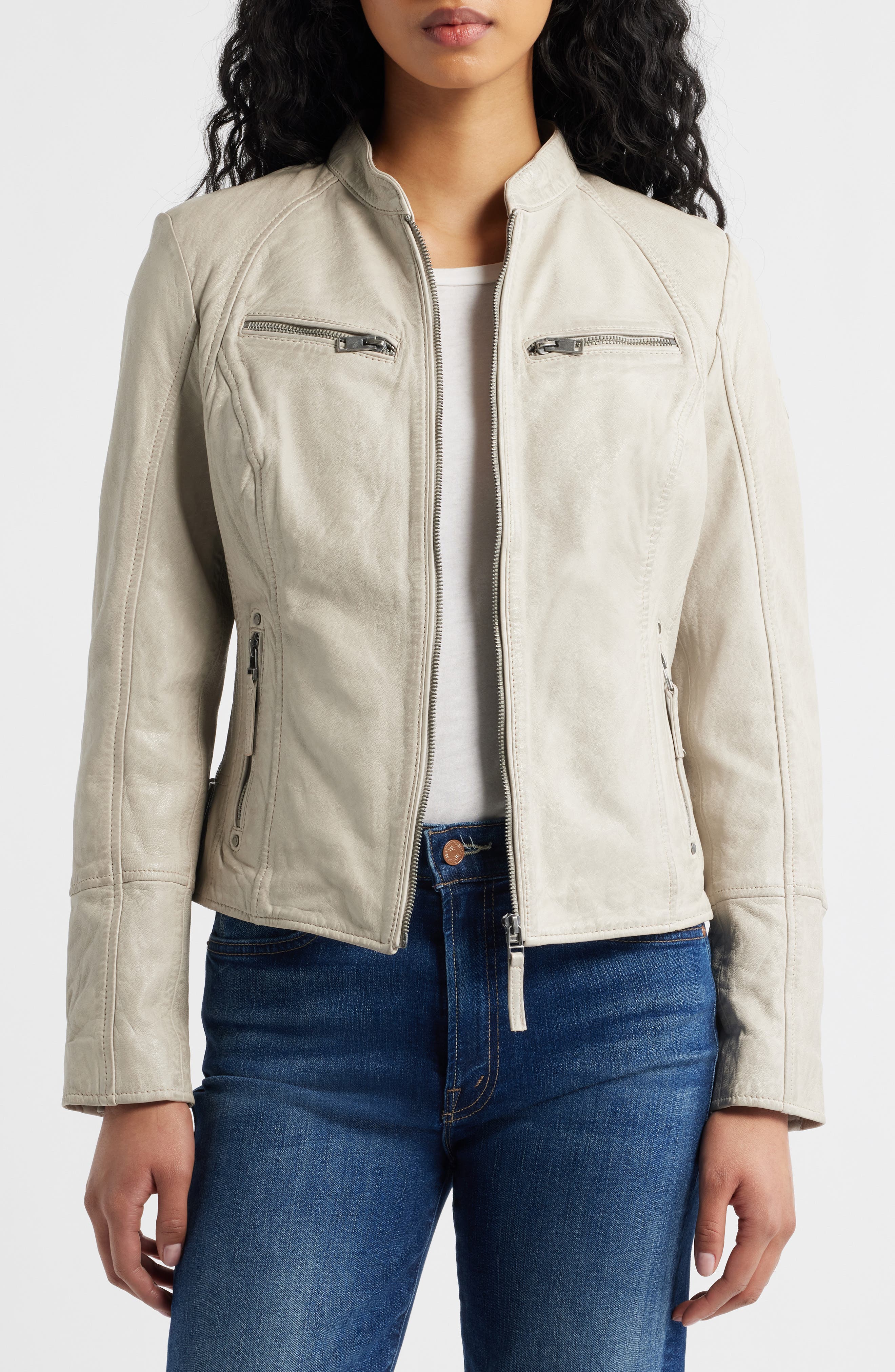 Nola Leather Jacket with Removable Hoodie - image 4