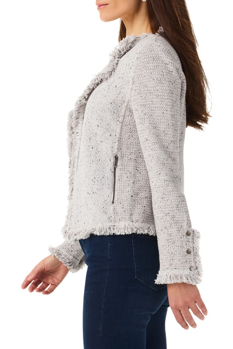Fringe Mix Knit Jacket, Alternate, color, SUGAR COOKIE