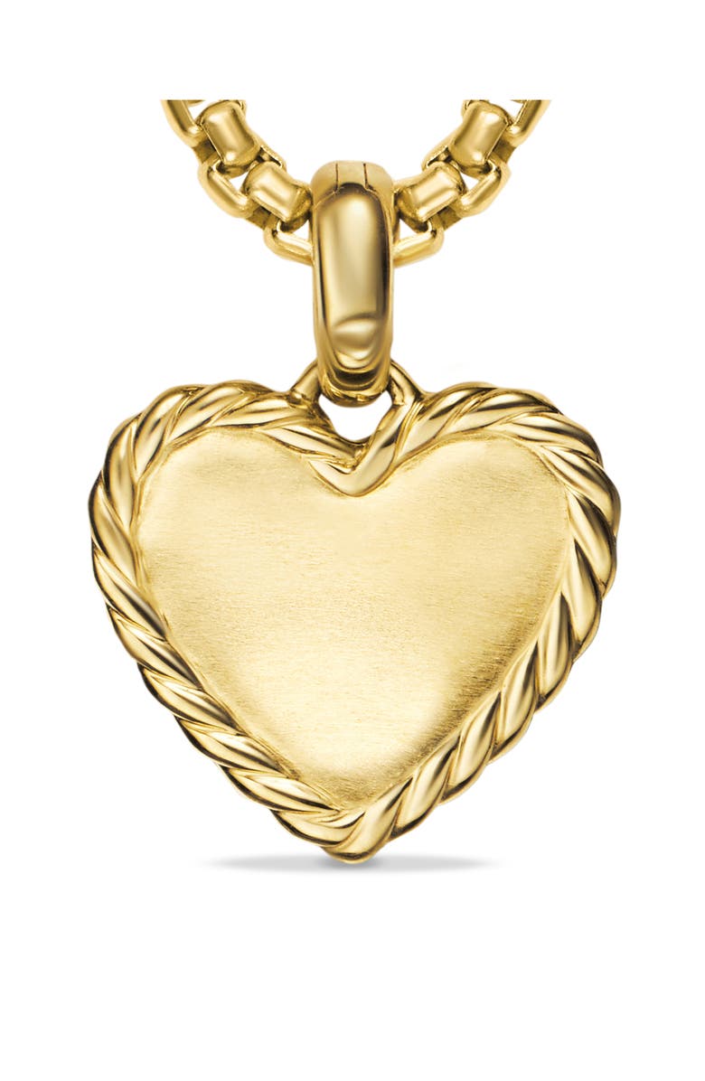 David Yurman Pavé Diamond Heart Enhancer, Alternate, color, 18K Gold