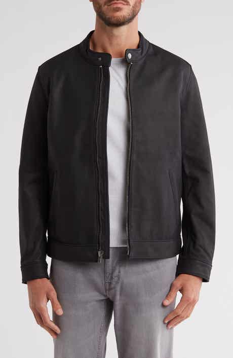 Frye Cafe Leather Racer Jacket