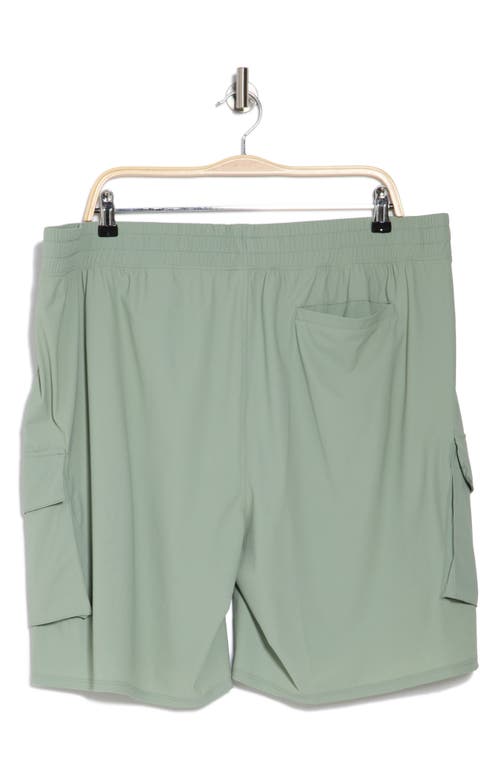 90 Degree By Reflex Warp Horizon Cargo Shorts In Lily Pad