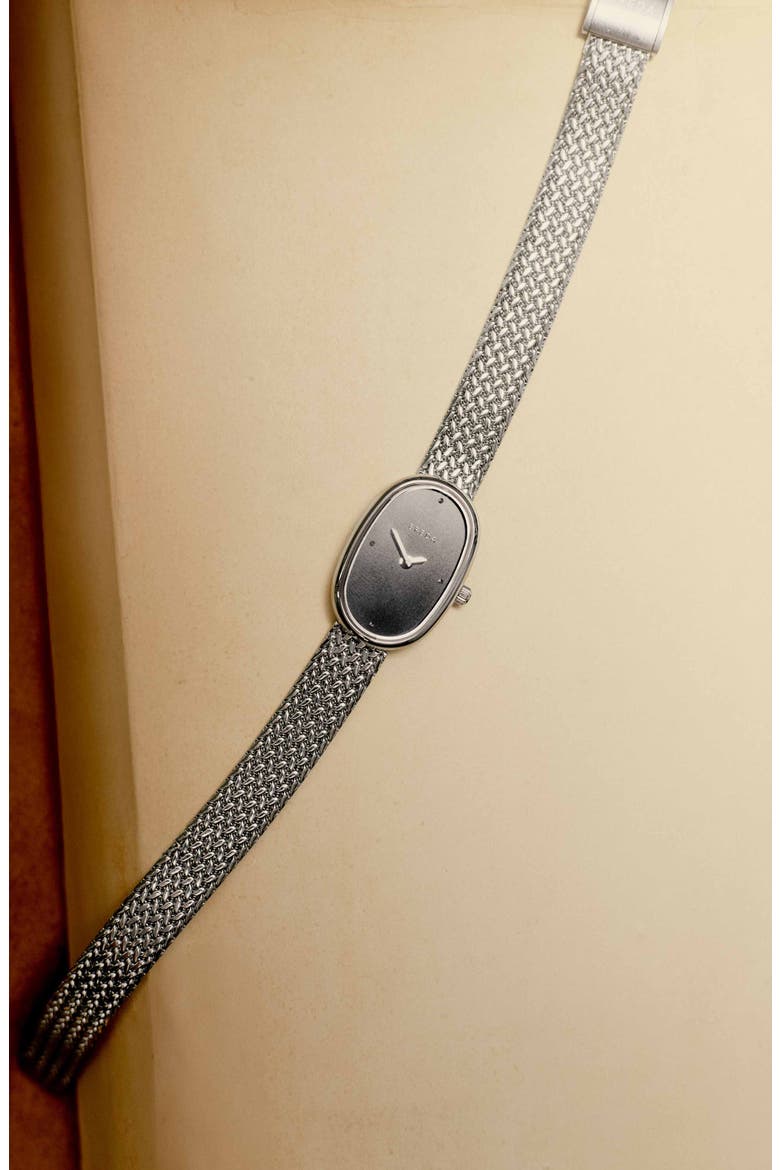Jane Tethered Mesh Strap Watch, 18mm, Alternate, color, STAINLESS STEEL