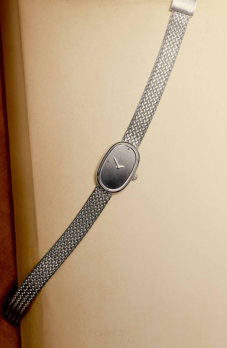 BREDA Jane Tethered Mesh Strap Watch, 18mm, Alternate, color, Stainless Steel