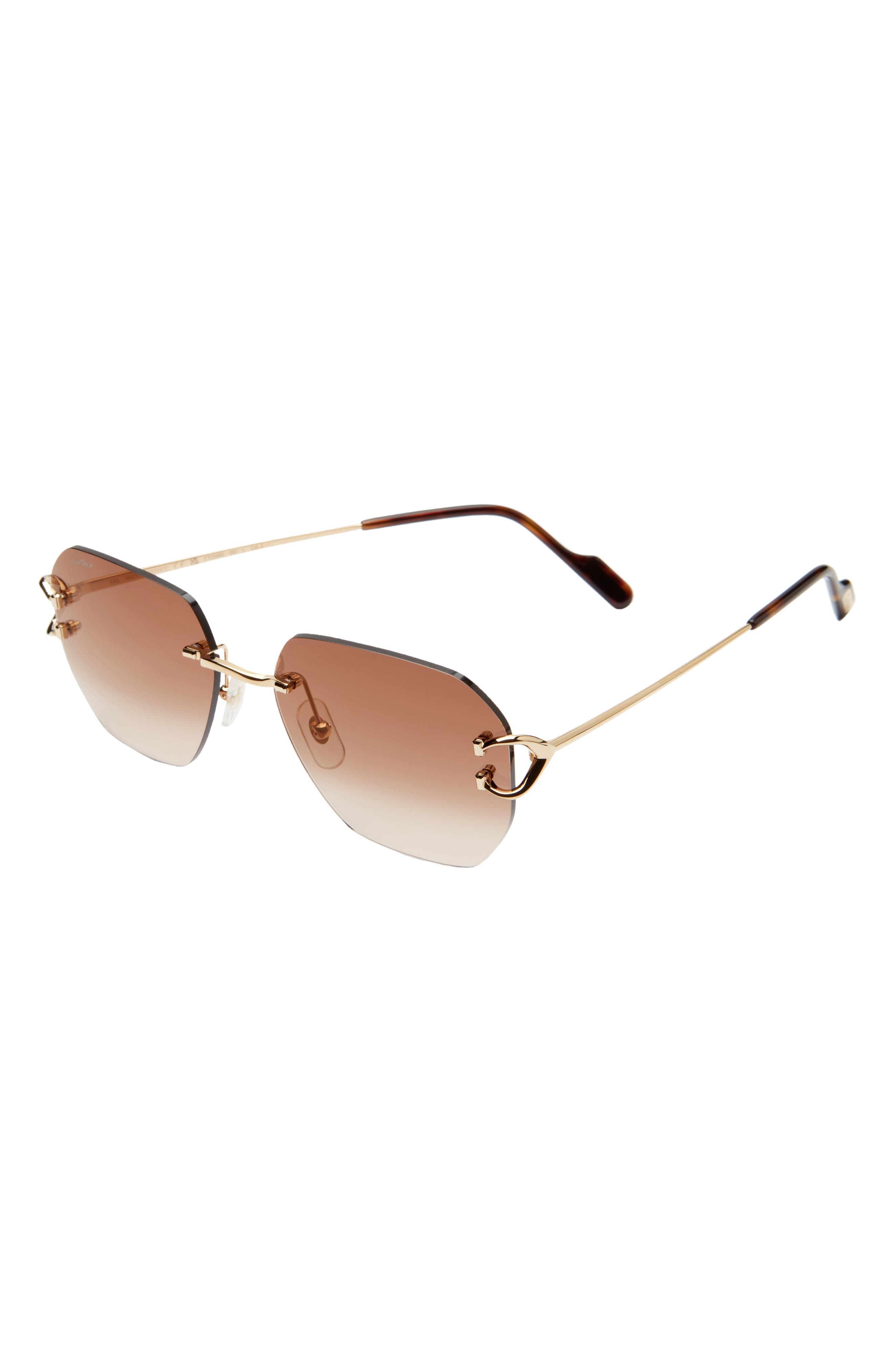 Cartier 58mm Gradient Rectangular Sunglasses (Women) | Nordstrom