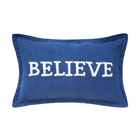 Christmas Jolly Solid Typographical Decorative Throw Pillows