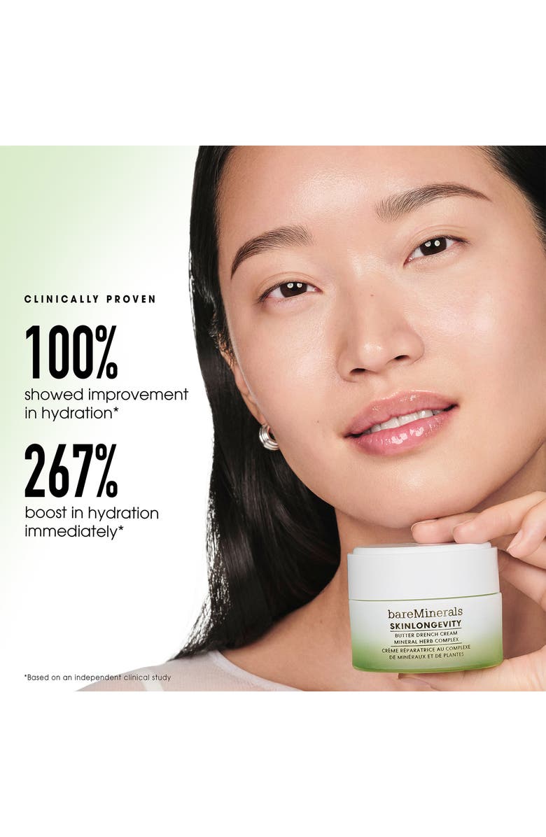 bareMinerals<sup>®</sup> SKINLONGEVITY<sup>®</sup> Butter Drench Hydrating Cream with Peptides, Alternate, color, 